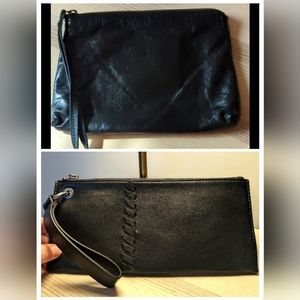 SOLD Latico NJ USA and Rachel Roy Black Leather Wristlets